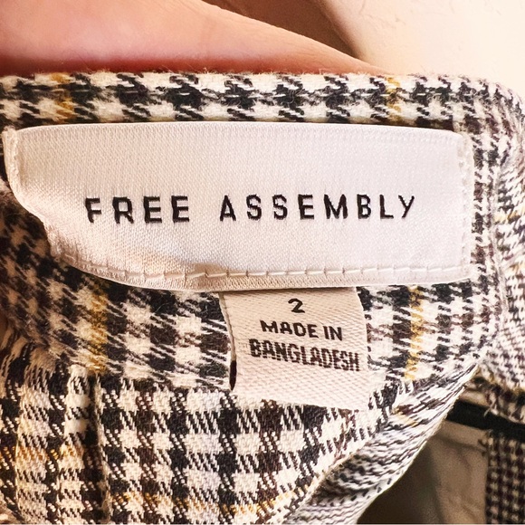 Free Assembly Plaid Tartan Check Pleated Mini Skirt Womens 2 New With Tags - Picture 7 of 8